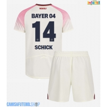 Camisa de time de futebol Bayer Leverkusen Patrik Schick #14 Replicas 2º Equipamento Infantil 2025-26 Manga Curta (+ Calças curtas)